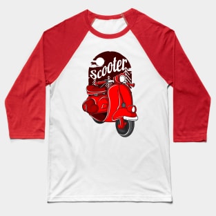 Red Scooter Baseball T-Shirt